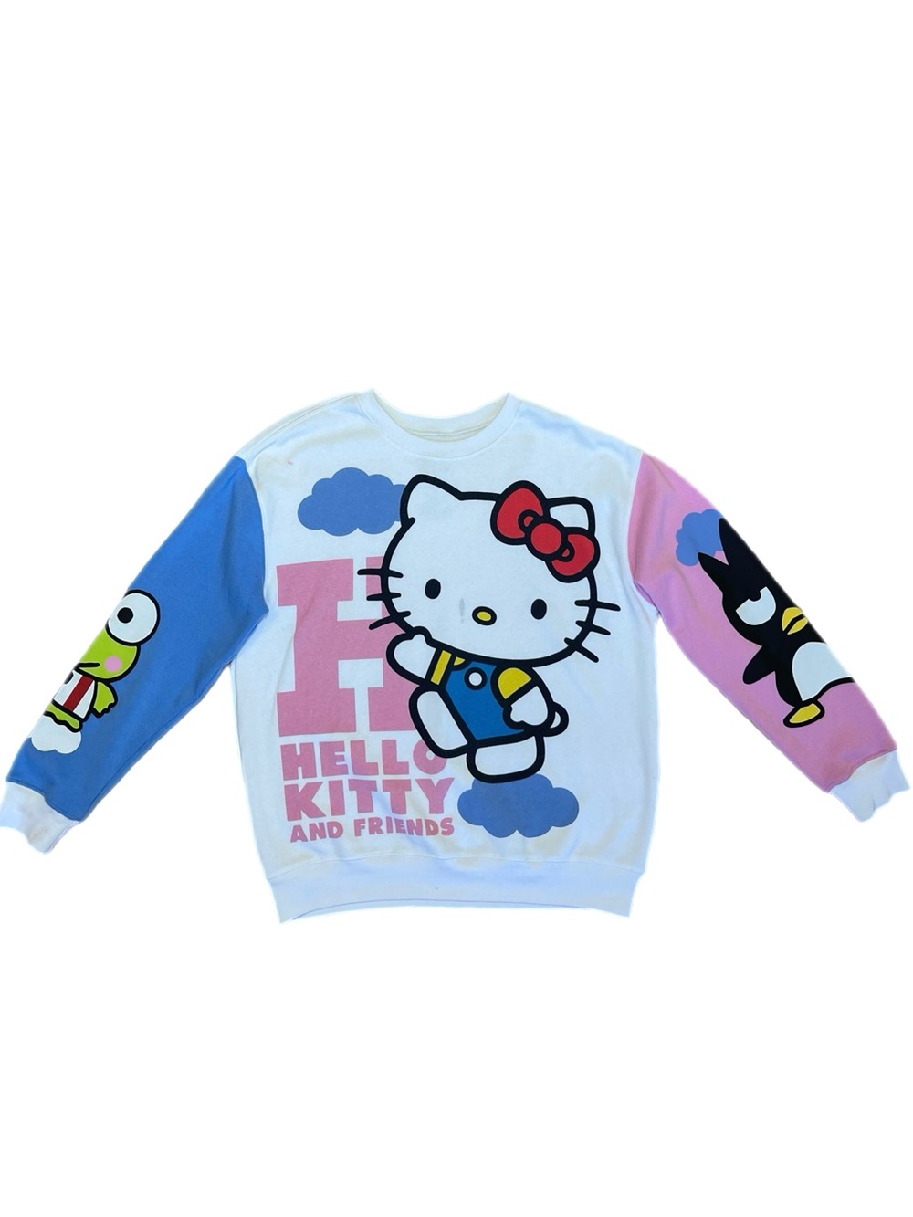 HELLO KITTY All-Over Graphic Crewneck Sweatshirt